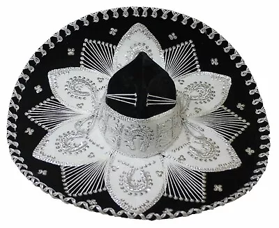 Adult Mexican Mariachi Hat Sombrero Charro Independence Cinco De Mayo Costume • $59.95