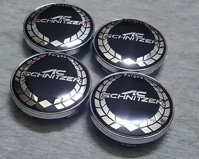 4pcs 60mm AC Schnitzer Wheels Car Center Hub Cap Badge Emblem Decal Sticker • £16.27