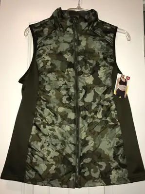 Avia Womens Sz M 8-10 Quilted Camo Vest Zip Front New With Tags • $16.95