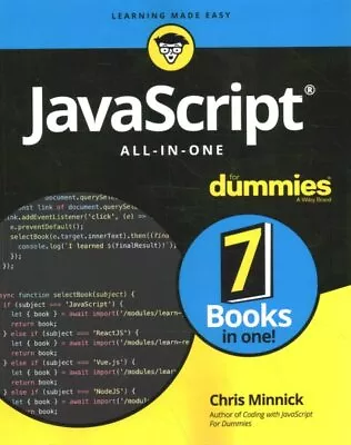 Javascript All-In-One For Dummies Paperback By Minnick Chris Like New Used... • £20.01