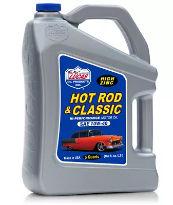 LUCAS Hot Rod & Classic Cars 10W-40 HIGH ZINC Motor Oil 4.73litre 10683 • $105