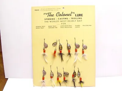Vintage Store Display The Colonel Made In Germany Unfished 12 Lures  3/4  Blade • $80