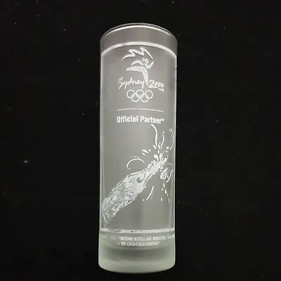 Sydney 2000 Olympic Games Coca Cola Coke Frosted Glass Tumbler Rare Collectable • $21.90