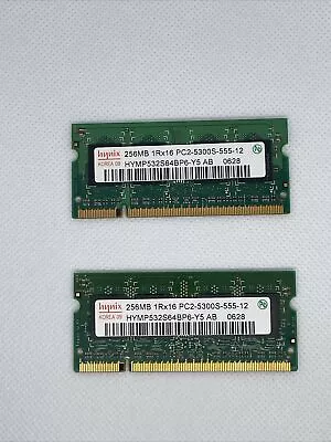 Hynix 256MB DDR2 PC2-5300 667MHz SO DIMM 200-pin Memory RAM MacBook A1181 2pcs • £5