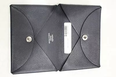 HERMES Calvi Card Holder Leather Black - Good Condition • $349