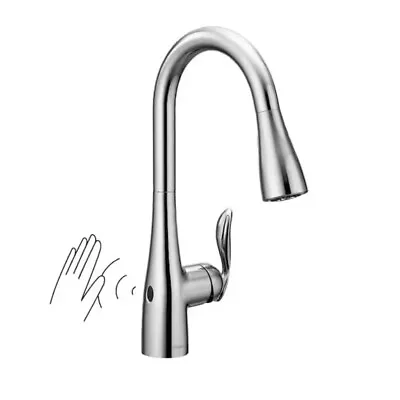 Moen 7594EWC Arbor MotionSense One-Handle Pulldown Kitchen Faucet - Chrome • $230