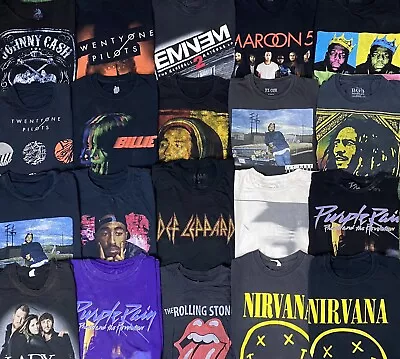 Vintage Style Music Rap Rock Band Shirt Lot Of 20 Mix Szs Reseller (Lot#555) • $147