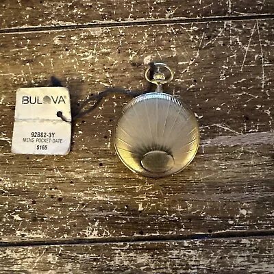 Bulova Quartz Men’s Pocket Watch Vintage - 92B82-3Y - Gold • $300