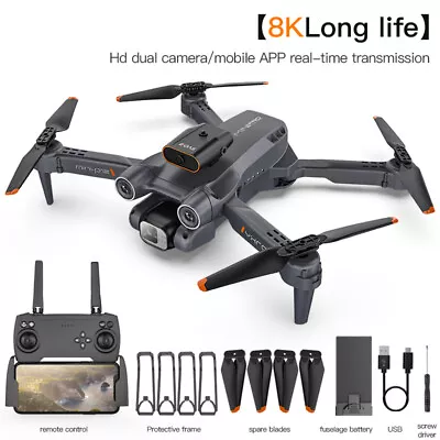 P12-8K HD Dual Camera Dual Electric Drone Drone Quadcopter Obstacle Avoidance • $38.05