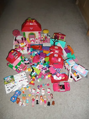 Mega Bloks 4 Lbs Lot 8 Figures - Hello Kitty Barbie Car RV Lego Compatible • $19.99