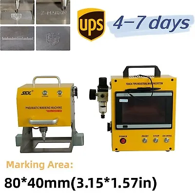 80*40mm Dot Peen Metal Marking Machine Engraver Marker For VIN Code Number • £919