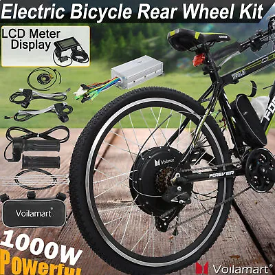 Voilamart 26  Rear Wheel LCD Electric Bike Bicycle Conversion Kit E-bike Motor • £179.99