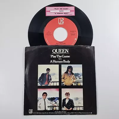 Queen  Play The Game  45 Vg+ Tested Rare Vg+ Picture Sleeve Jukebox Title Strip • $29.81