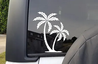 Palm Tree Duo Beach Life Decal Sticker Holiday Living The Dream Car Wall Door • $17.99