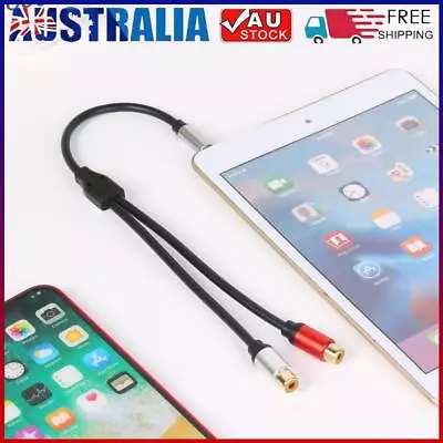 3.5mm Male To 2RCA Female Cable Aux Cable Stereo Output Audio Splitter Adapter * • $8.69