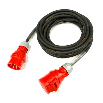 16 Amp 415V 5 Pin 3 Phase Extension Lead 2.5mm² H07RN-F Heavy Duty Cable 16A • £35.90
