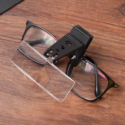 Clip On Folding Portable Pocket  Eyeglass Loupe With Lens Magnifying Glass New • £7.68