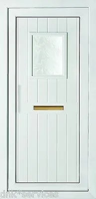 White Full Height Upvc Door Panel ( Chatsworth One Glazed) Cut To Size For Free • £185