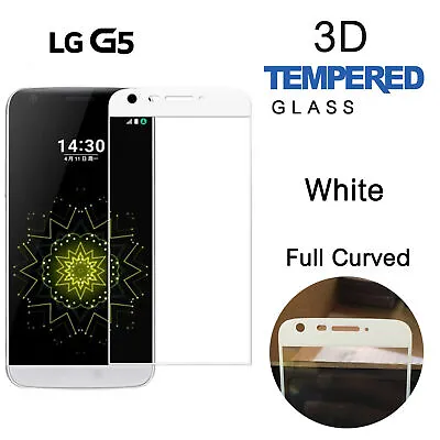 Full Curved Tempered Glass Screen Protector For LG G5 Edge To Edge Cover Screen • £2.99
