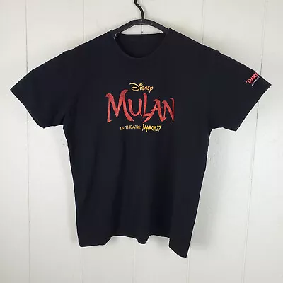 Disney Mulan Promo Shirt Womens Extra Large Black Graphic Crew Neck Short Sleeve • $22.13