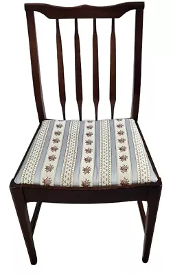 Set Of Four Mahogany Dining Chairs Conservatory Padded Cushion Seats Lightweight • £36