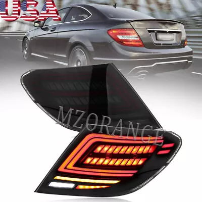 Smoked LED Tail Light Brake Lamp For Mercedes Benz W204 C200 C250 C300 2007-2014 • $334.48