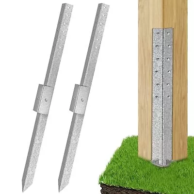 Pack Of 2 Fence Post Repair - 2023 New Upgraded Fence Tilted/Broken Wood Wood • £16.49