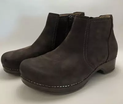 Dansko Women's Brown Ankle Boots Size 39 Zipper Closure Good Condition  • £36.01