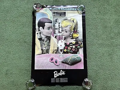 Vintage 1989 Mattel Barbie & Ken Art One Images 50’s Diner Poster 36” X 24” • $34.95