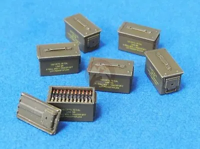 Legend 1/35 Modern .50 Cal Ammo Cans Set (27x Closed + 3x Open & 3 Belts) LF1374 • $17.95