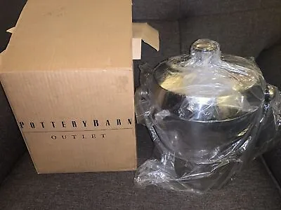 RARE Pottery Barn Outlet Wine Champagne Ice Bucket ~ Stainless Steel ~ NEW • $39.95