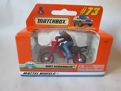 1998 Matchbox #15 Dirt Scrambler Bike Motorcycle W/Rider Figure #73 (MIB) • $9.49