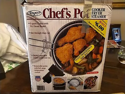 Vintage Dazey 6 QT Chef's Pot Cooker Fryer Steamer In Open Box Never Used • $65