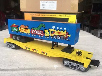 MTH Railking 30-7675 Limited Edition I Love Toy Trains Flatcar With Trailer  NIB • $45