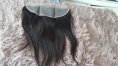 18inches  Brazilian Virgin Human Hair Straight 13x4 Lace Frontal Ear To Ear 10aa • £41.30