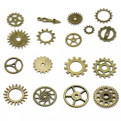  17pcs Assorted Vintage Style Alloy Steampunk Gears Charms Pendant Clock Watch • $7.99