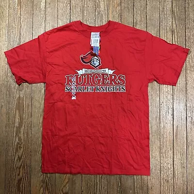 Vintage Rutgers University Adidas Red T-Shirt Deadstock Mens Medium BNWT • $24.99