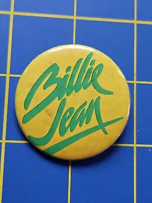 Vintage 80s Michael Jackson  Billie Jean  1.75  Button Pin Thriller Music RARE  • $15