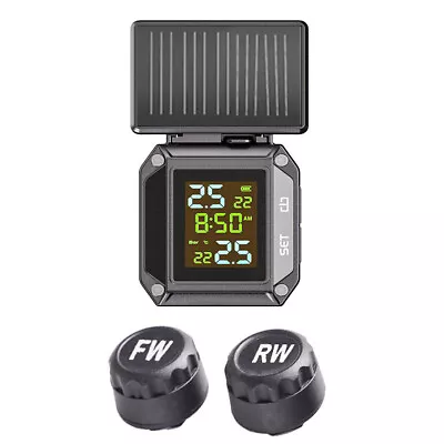 Wireless TPMS Motorcycle Tire Pressure Monitoring System With 2 External Sensors • $31.75