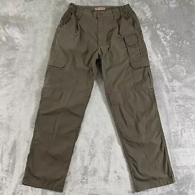 5.11 Tactical Taclite Pro Pants Mens 34x32 Green Ripstop Cargo Elastic Waist • $21.88