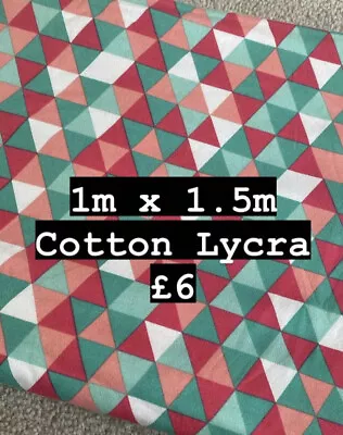 Triangles Cotton Lycra Jersey Fabric • £6