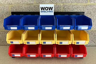 Bench Freestanding Parts Bins Louvre Panel Kit Workshop Storage Boxes Craft Home • £39.99