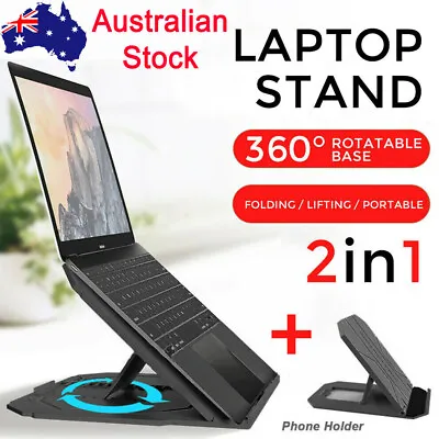 $22.99 • Buy Laptop Stand Portable Folding IPad Holder Adjustable Notebook Cooling Ergonomic