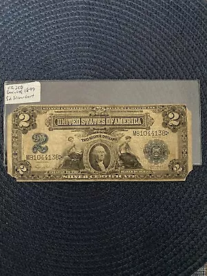 1899 US $2 Mini Porthole Silver Certificate Note FR 256 • $180