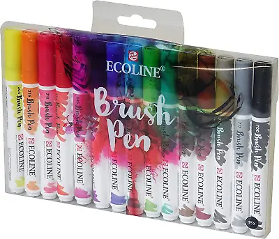 $42.58 • Buy Royal Talens Ecoline Liquid Watercolor Brush Pen, Set Of 15 Colors 11509003