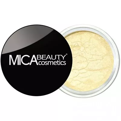 MICA BEAUTY Mineral Eye Shadow Glitter LEMON ICE 65 Yellow Full Size 2.5g NeW • $18.33