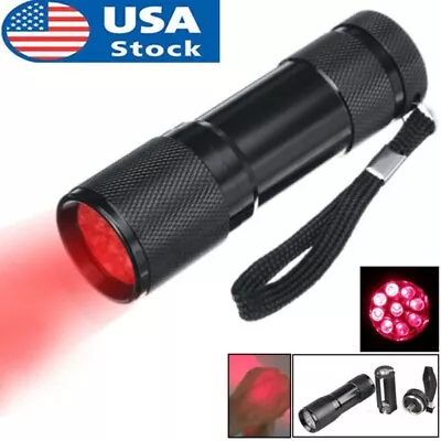 9 LED 670NM Deep Red Light Flashlight Against Deteriorating Eyesight Red Torch • $9.99