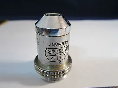 Vintage Optical Microscope Part Objective 10x Leitz Germany Optics Bin#14b • $69.12