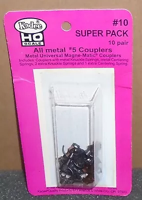 = Kadee HO Super Pack #10 Containing 10 Pair Of Metal #5 Magne-Matic Couplers  • $14.99