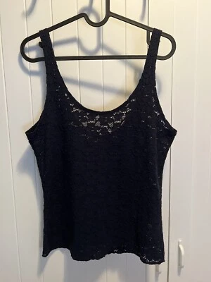 $45 • Buy ❤️ Hollister Women Lace Tank Top Navy Size L